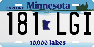 MN license plate 181LGI