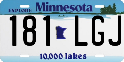 MN license plate 181LGJ