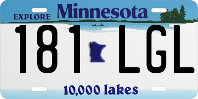 MN license plate 181LGL
