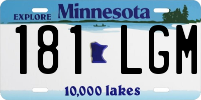 MN license plate 181LGM