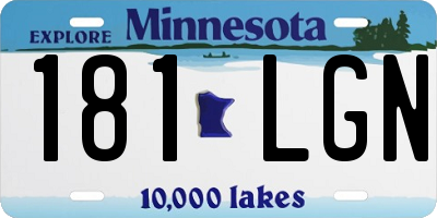MN license plate 181LGN