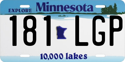 MN license plate 181LGP