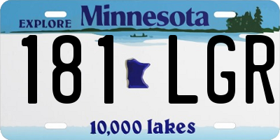 MN license plate 181LGR