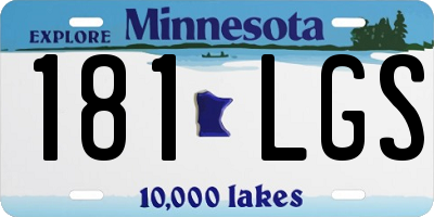 MN license plate 181LGS