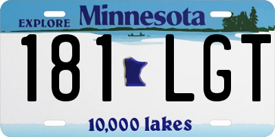 MN license plate 181LGT