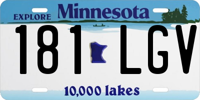 MN license plate 181LGV