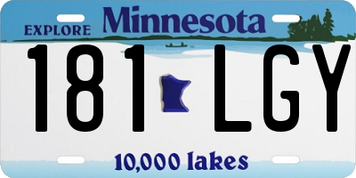 MN license plate 181LGY