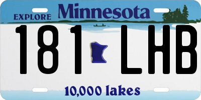 MN license plate 181LHB