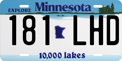 MN license plate 181LHD