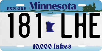 MN license plate 181LHE