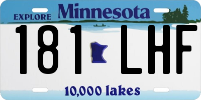 MN license plate 181LHF