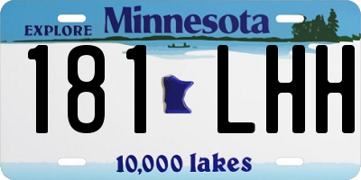 MN license plate 181LHH