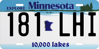 MN license plate 181LHI