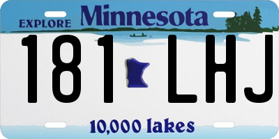 MN license plate 181LHJ