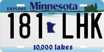 MN license plate 181LHK