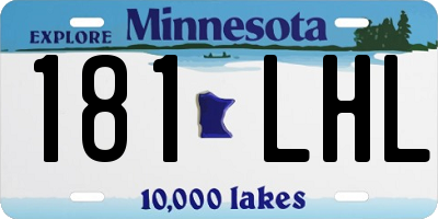 MN license plate 181LHL