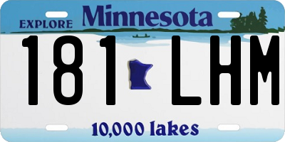 MN license plate 181LHM