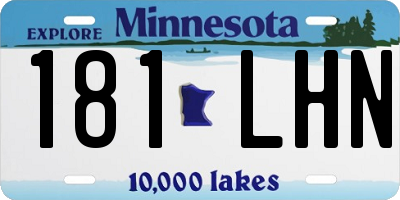 MN license plate 181LHN