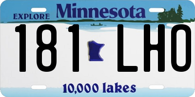 MN license plate 181LHO
