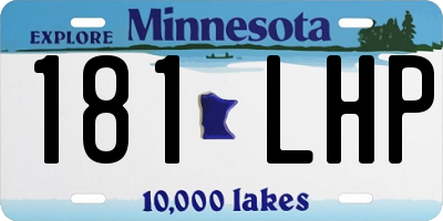 MN license plate 181LHP