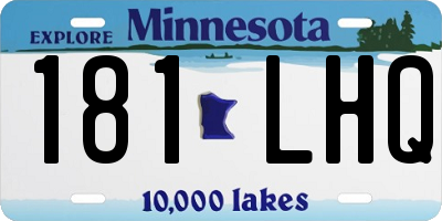 MN license plate 181LHQ