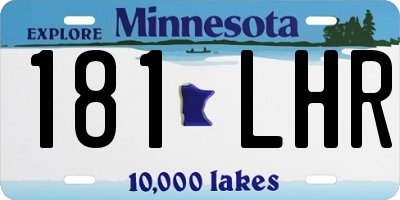 MN license plate 181LHR
