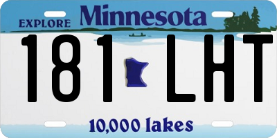 MN license plate 181LHT