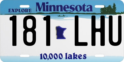 MN license plate 181LHU
