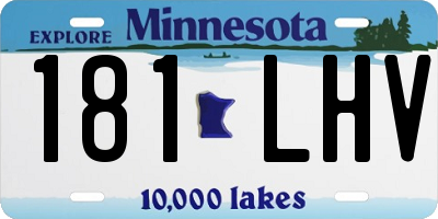 MN license plate 181LHV