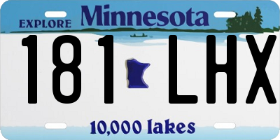 MN license plate 181LHX