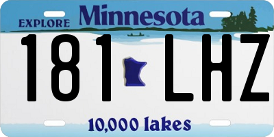 MN license plate 181LHZ