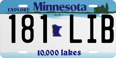 MN license plate 181LIB