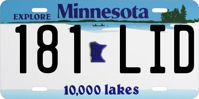 MN license plate 181LID