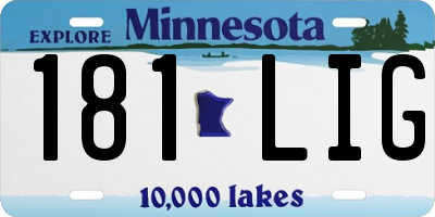 MN license plate 181LIG