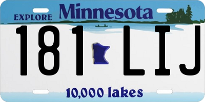 MN license plate 181LIJ