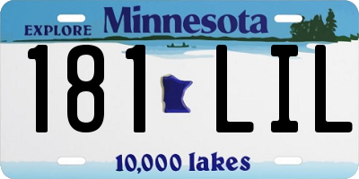 MN license plate 181LIL