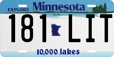 MN license plate 181LIT
