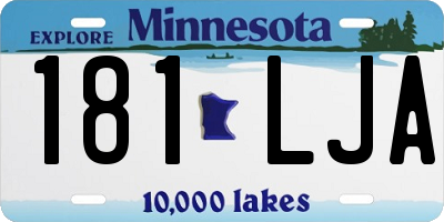 MN license plate 181LJA