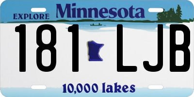 MN license plate 181LJB