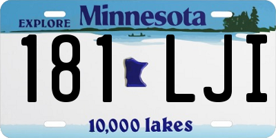MN license plate 181LJI