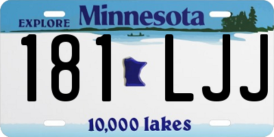 MN license plate 181LJJ