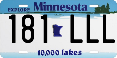 MN license plate 181LLL