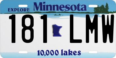 MN license plate 181LMW