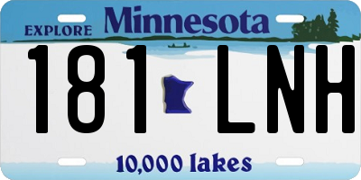 MN license plate 181LNH