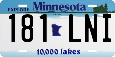 MN license plate 181LNI