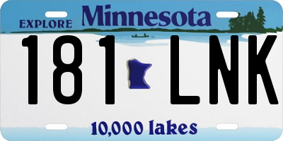 MN license plate 181LNK