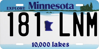 MN license plate 181LNM