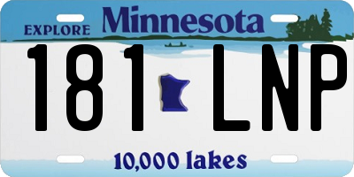 MN license plate 181LNP