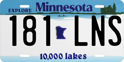 MN license plate 181LNS