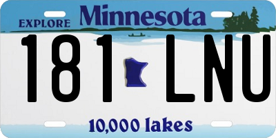 MN license plate 181LNU
